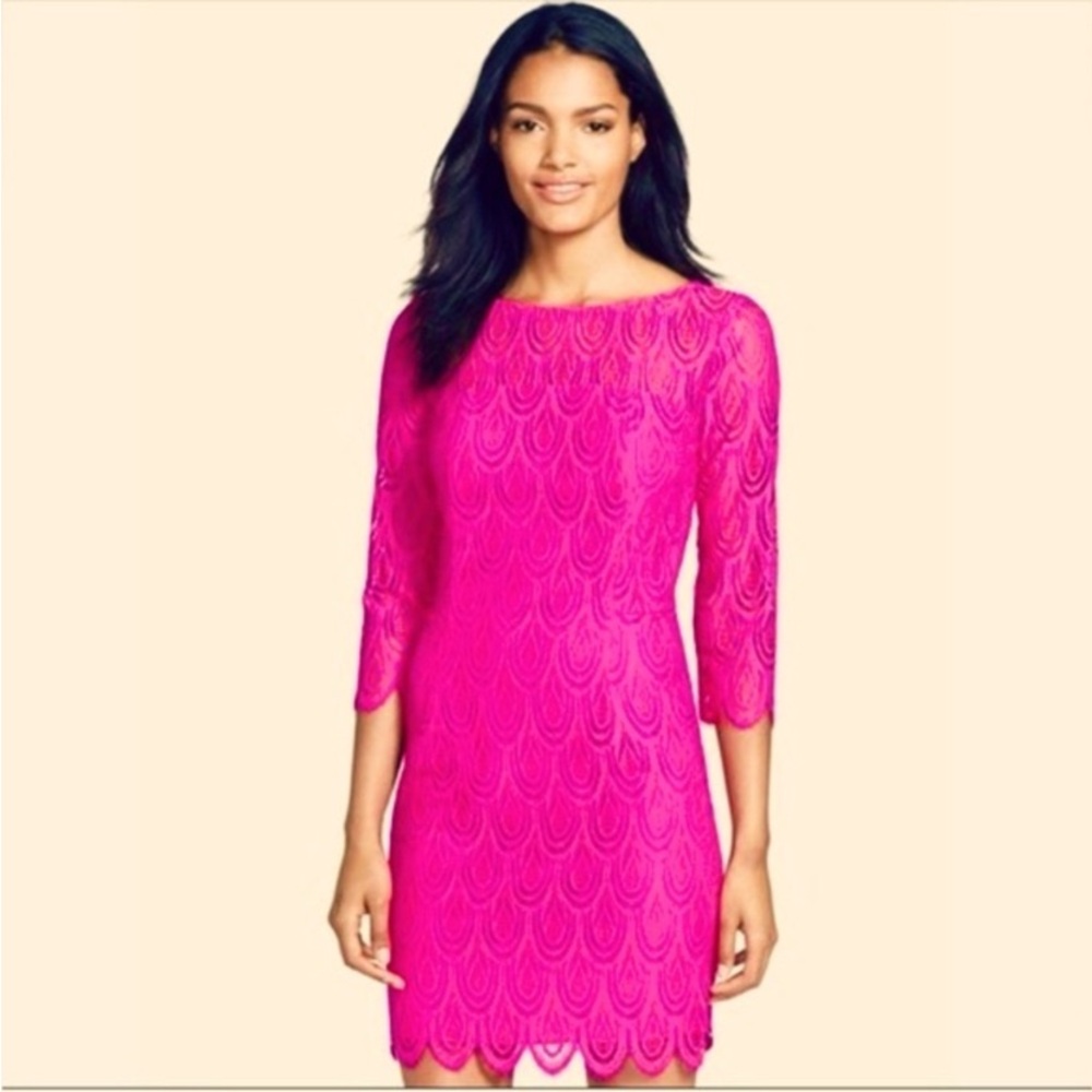 Lilly Pulitzer magenta hot pink 'Hera' dress.